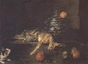 Jean Baptiste Simeon Chardin Partridge and hare cat oil painting artist